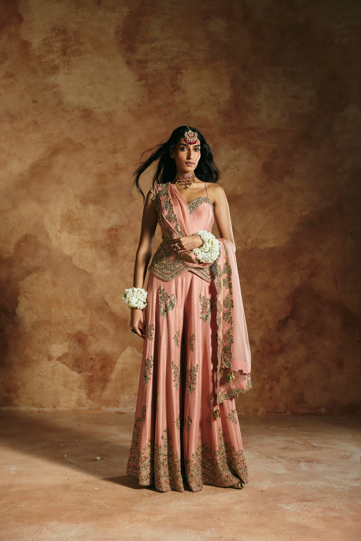 Pink sharara set