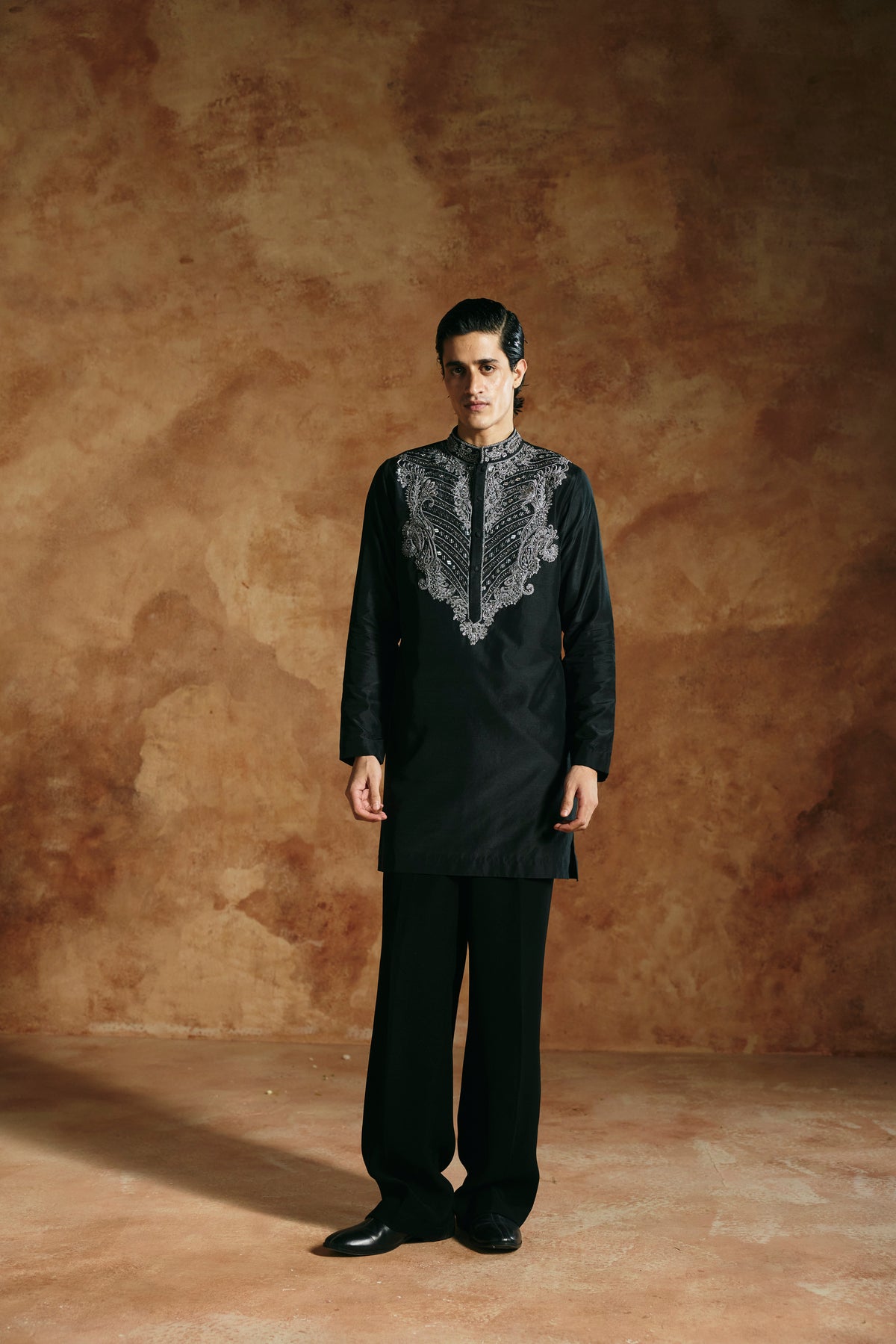 Black long kurta set