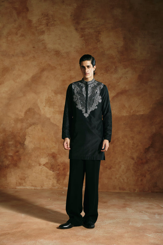 Black long kurta set