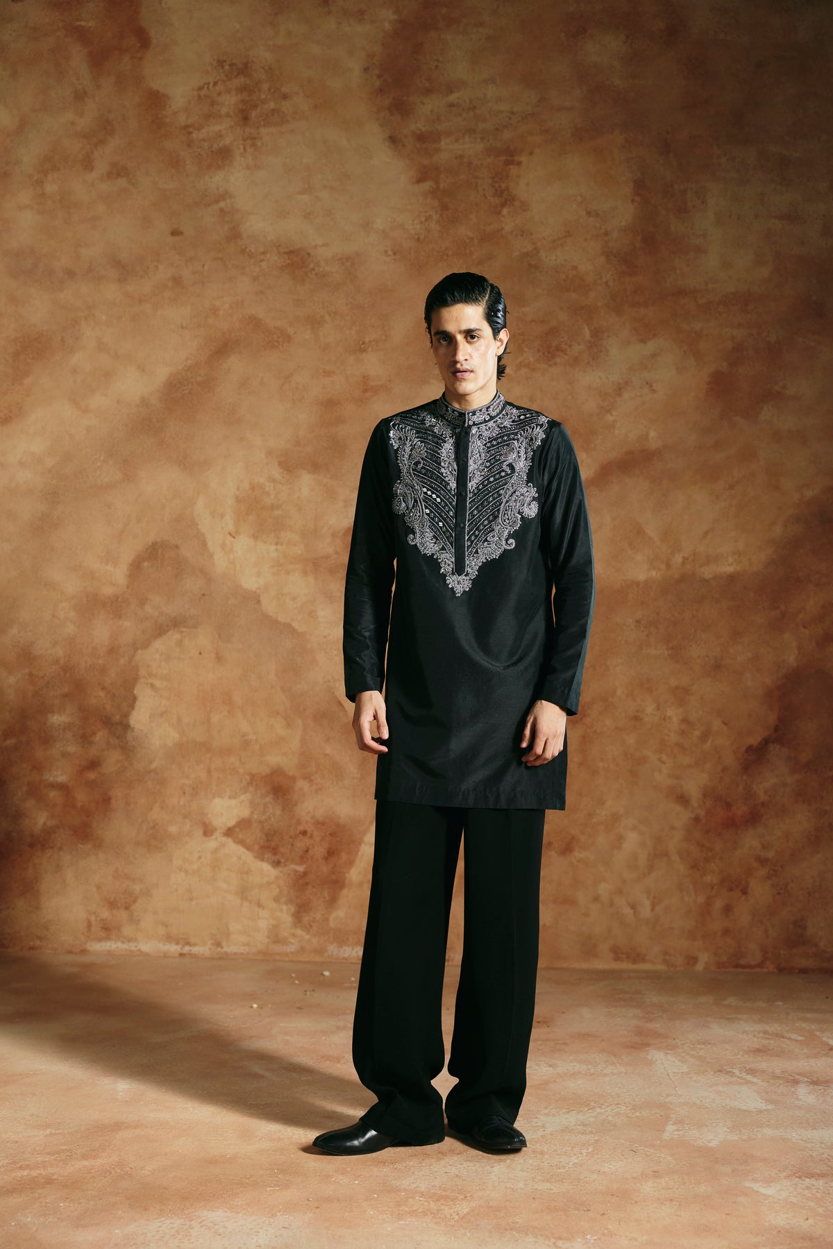 Black long kurta set