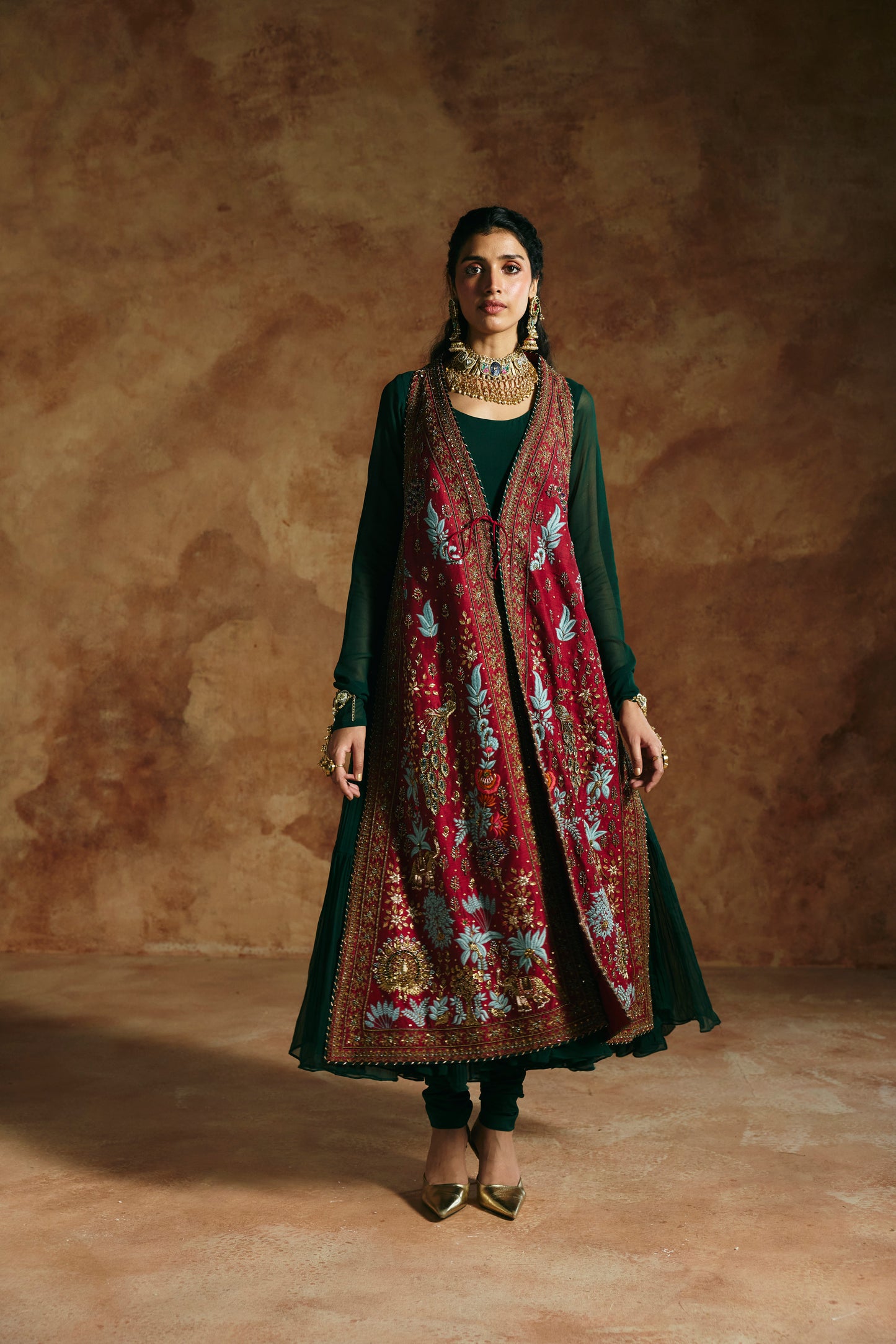 Red & Copper jacket set