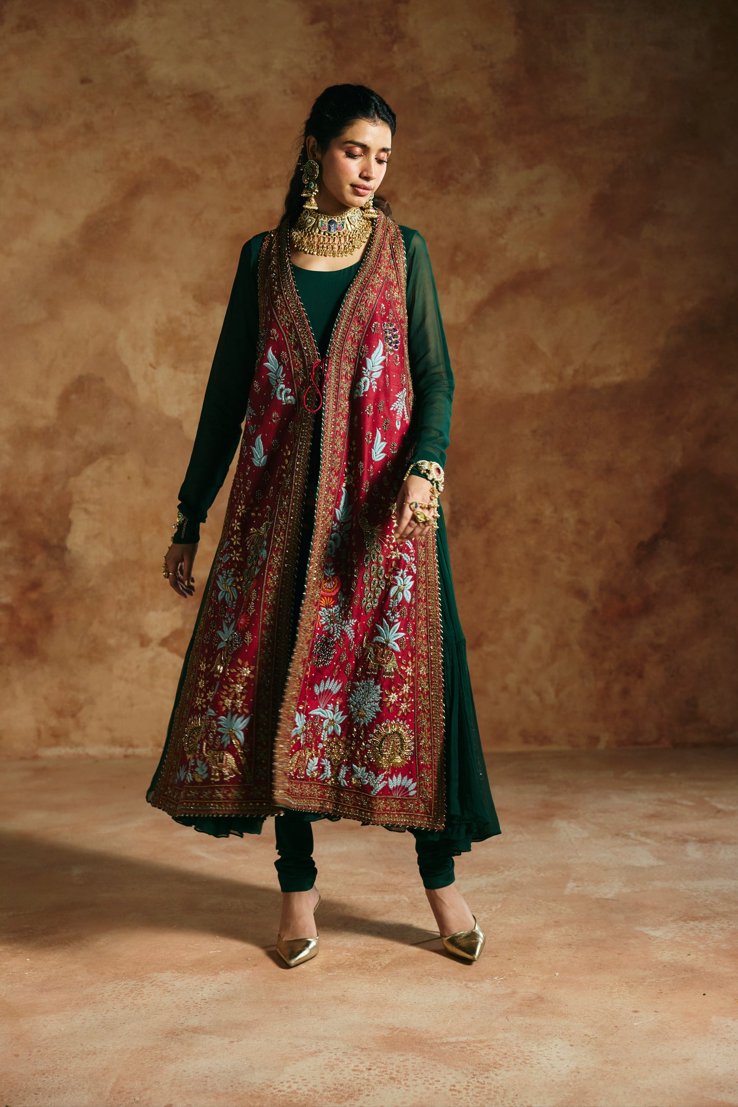 Red & Copper jacket set