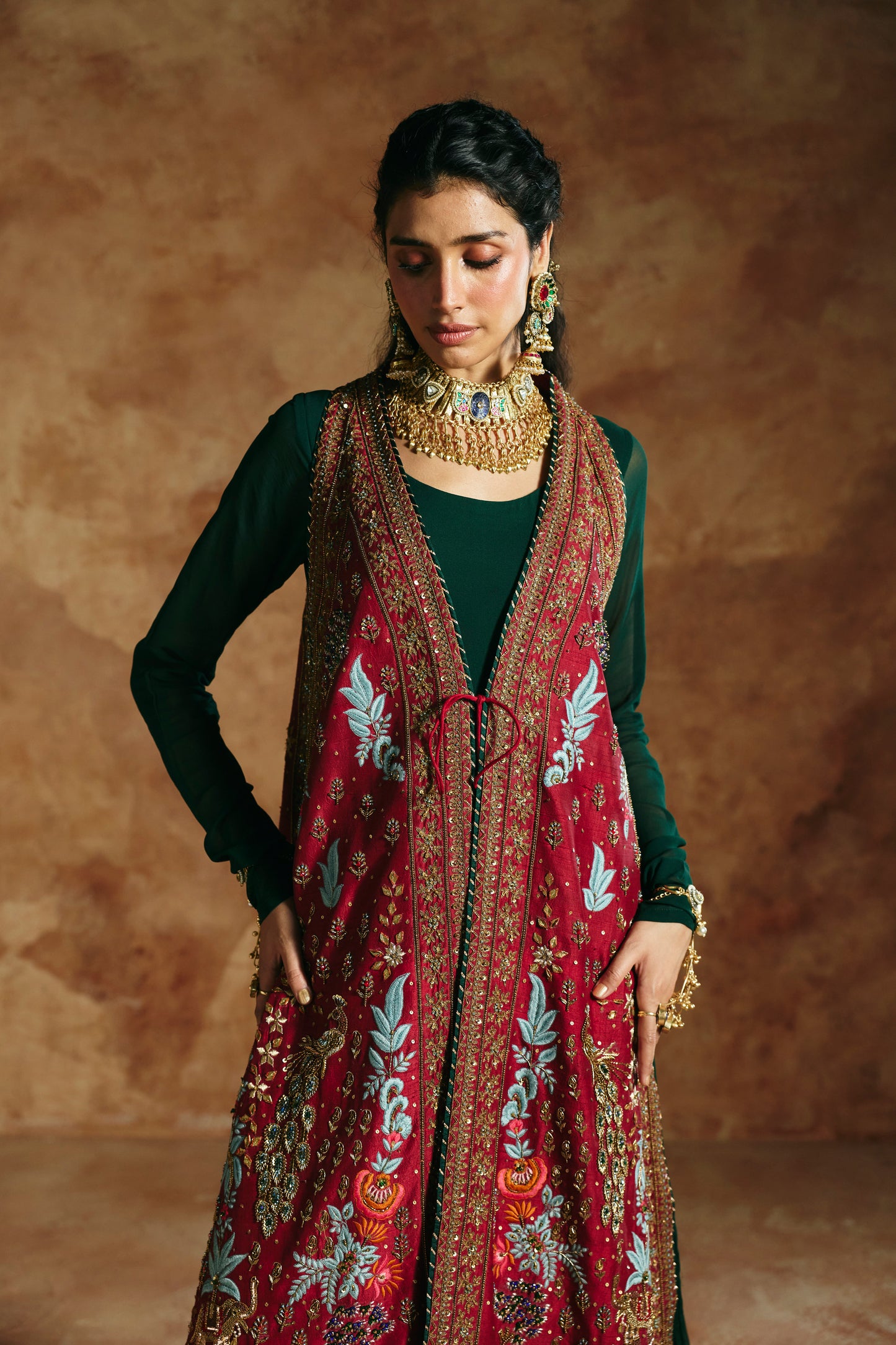 Red & Copper jacket set
