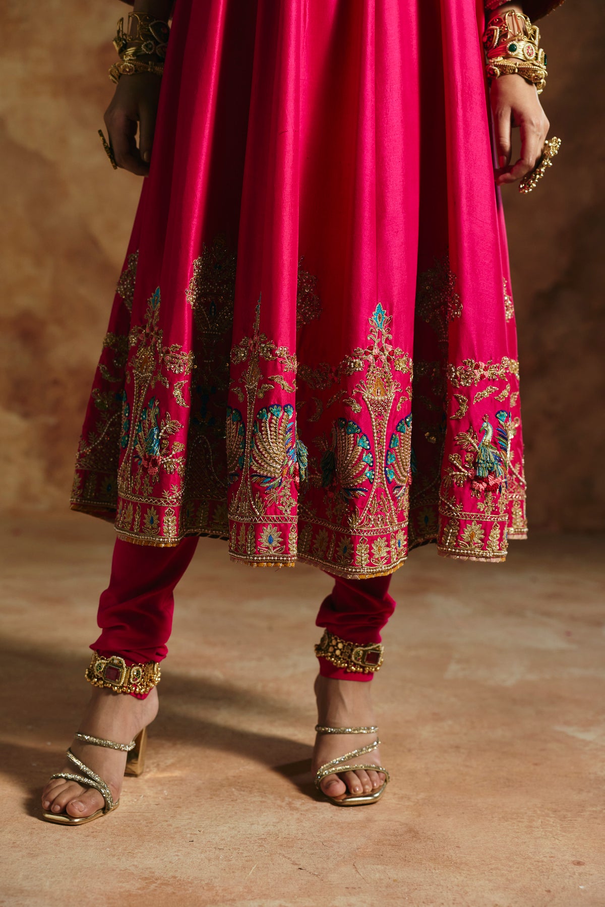 Fuchsia pink kurta set