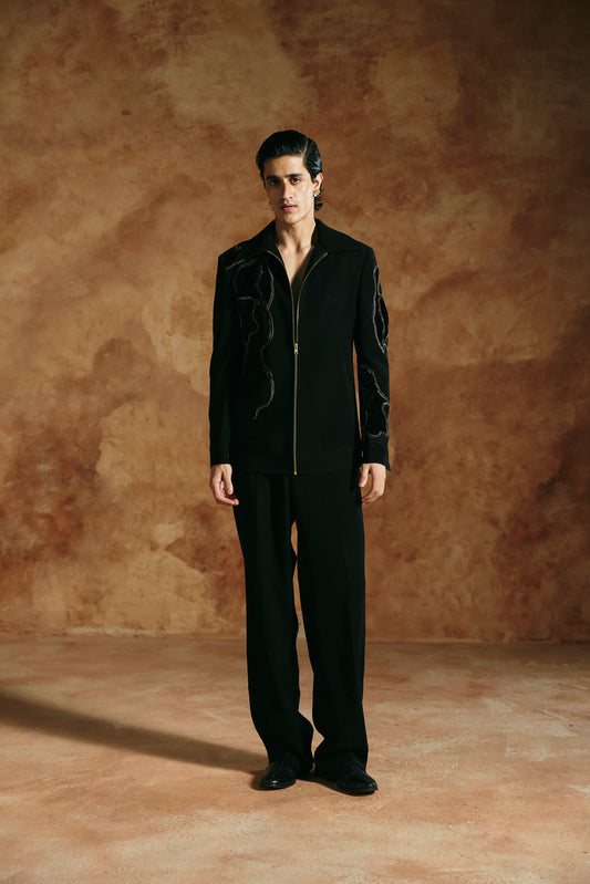 Regular fit Black zipper