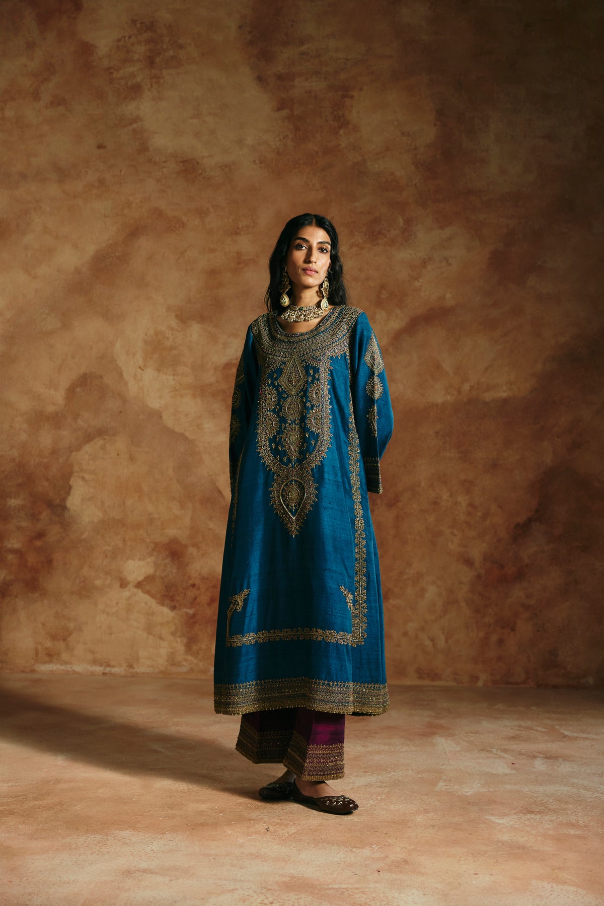 Teal kurta set