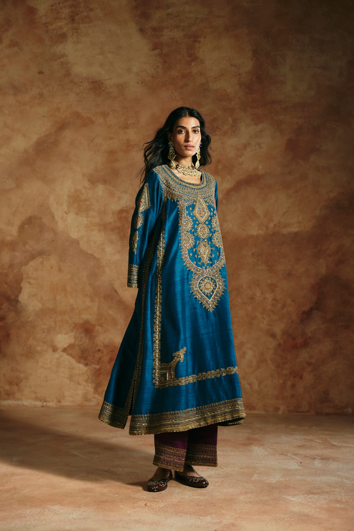 Teal kurta set