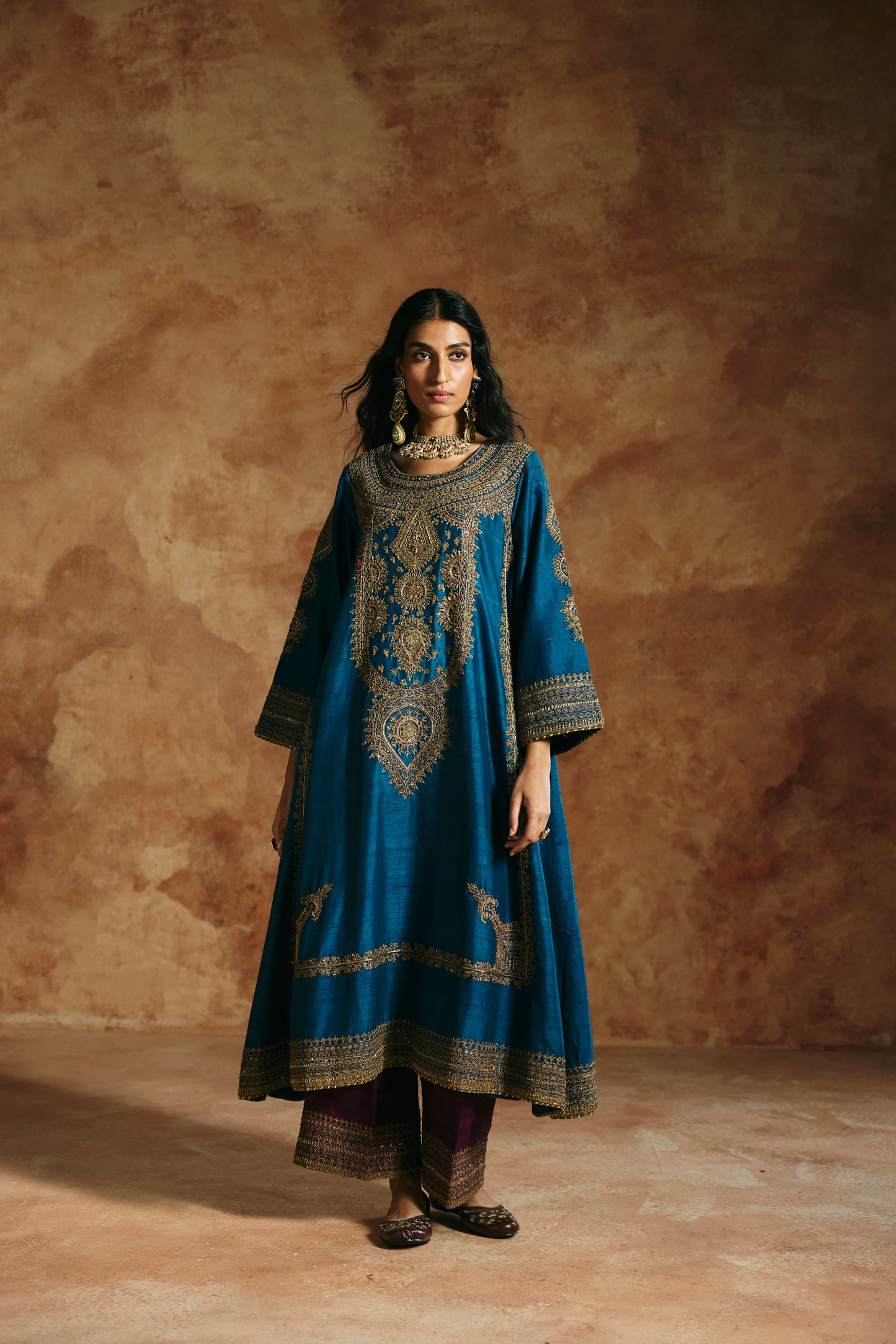Teal kurta set