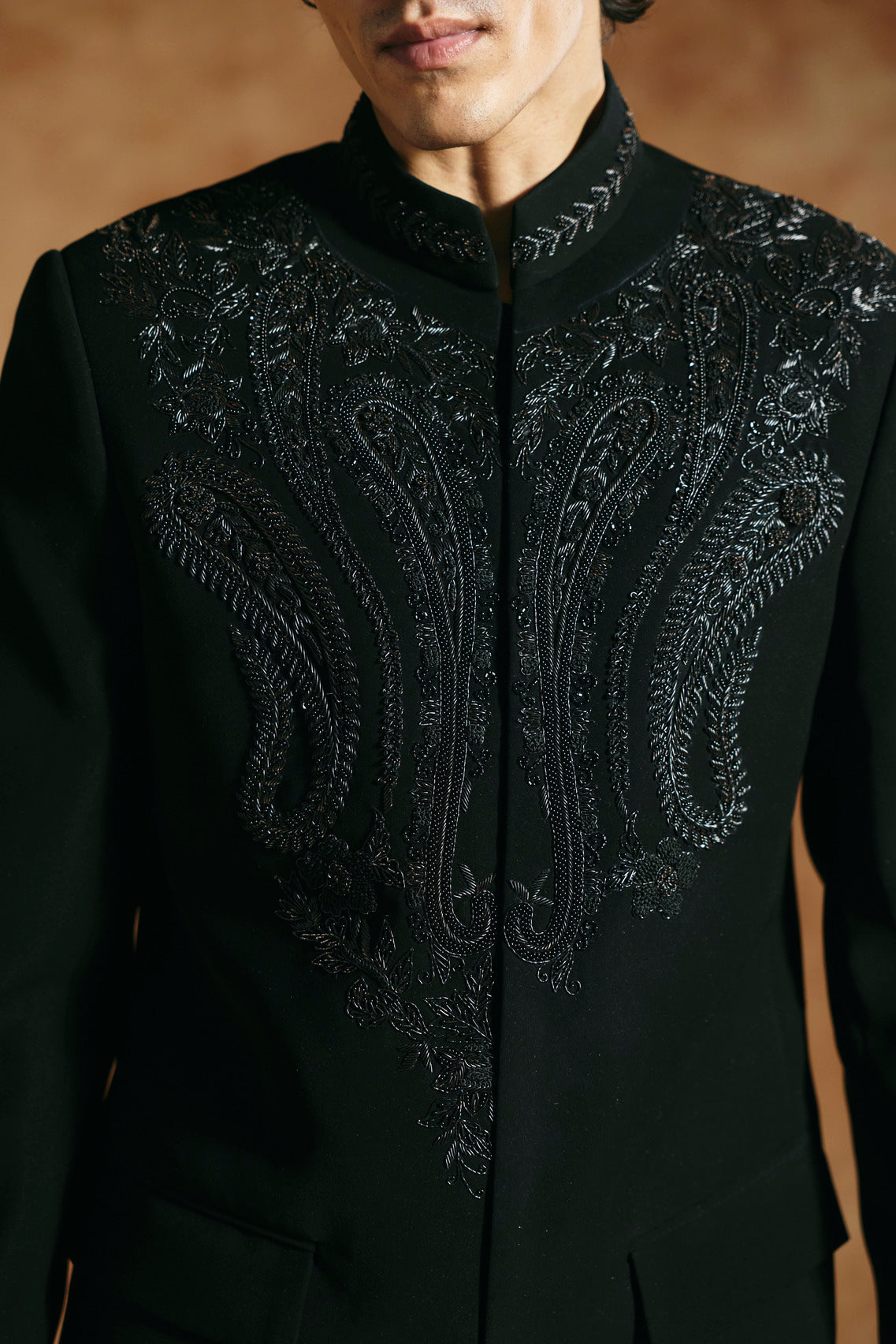 Black Bandhgala set