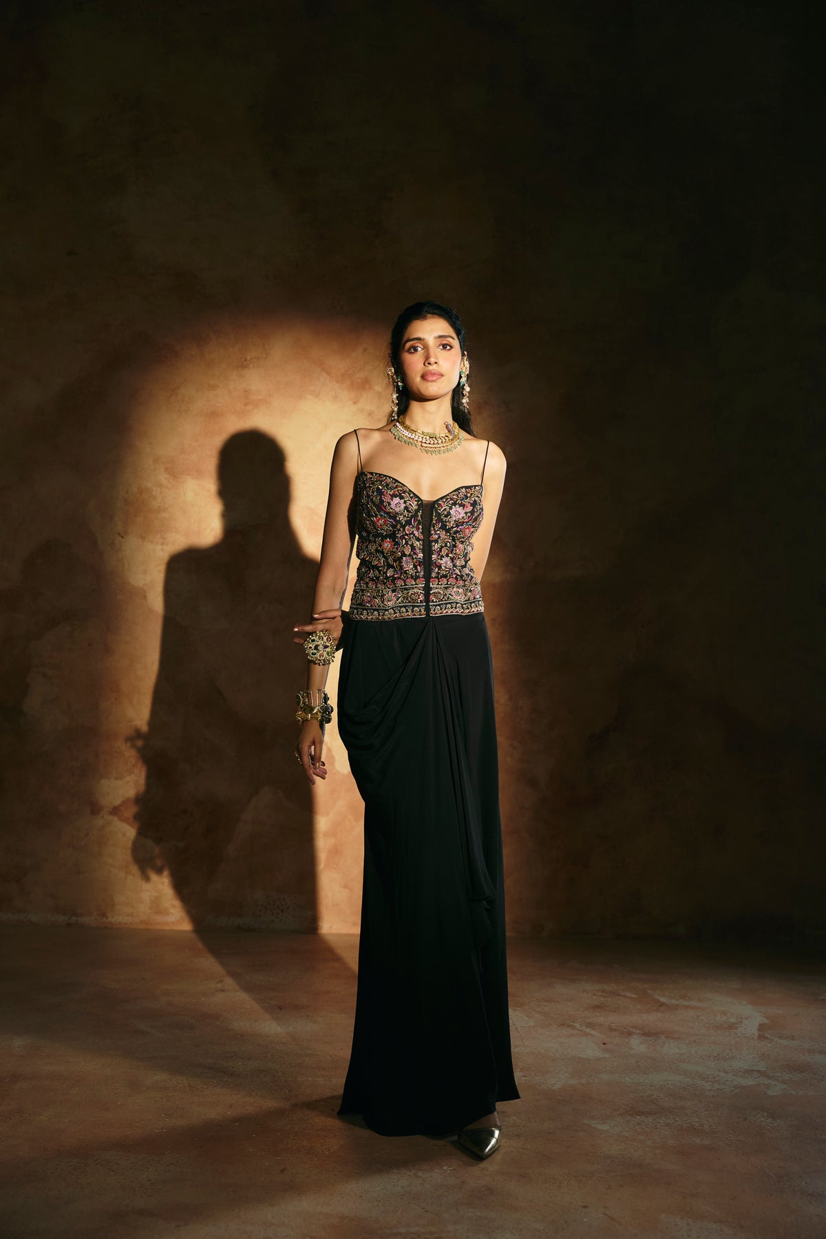Black corset set