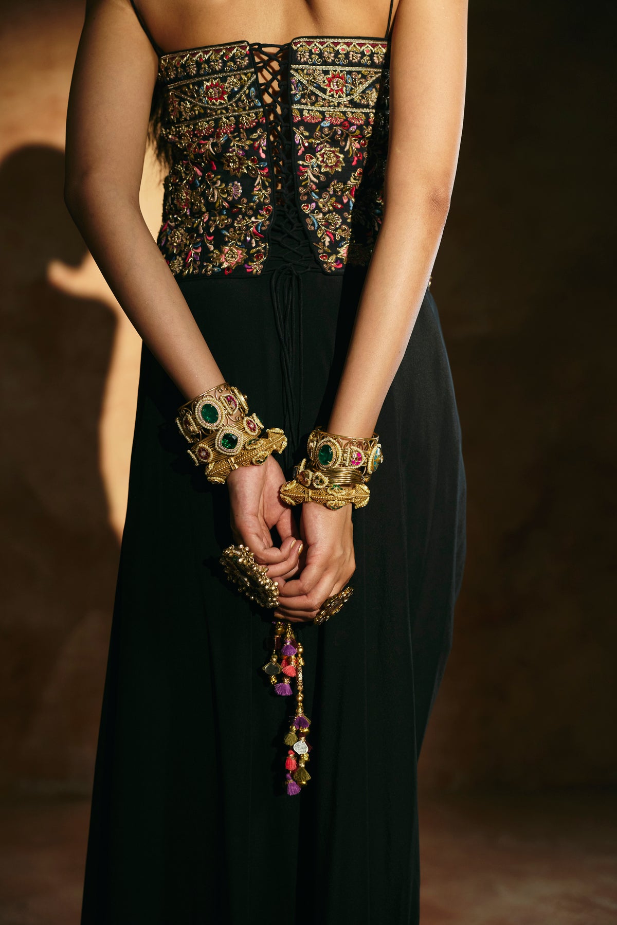 Black corset set