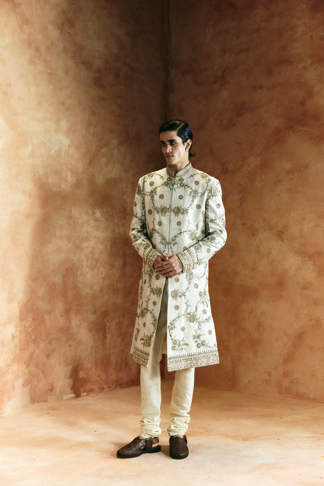 Ivory Sherwani set