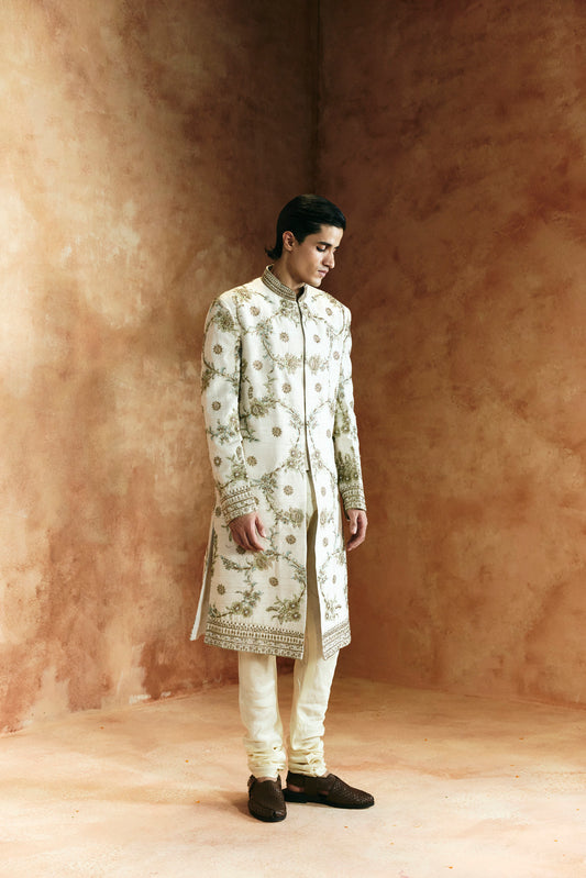 Ivory Sherwani set