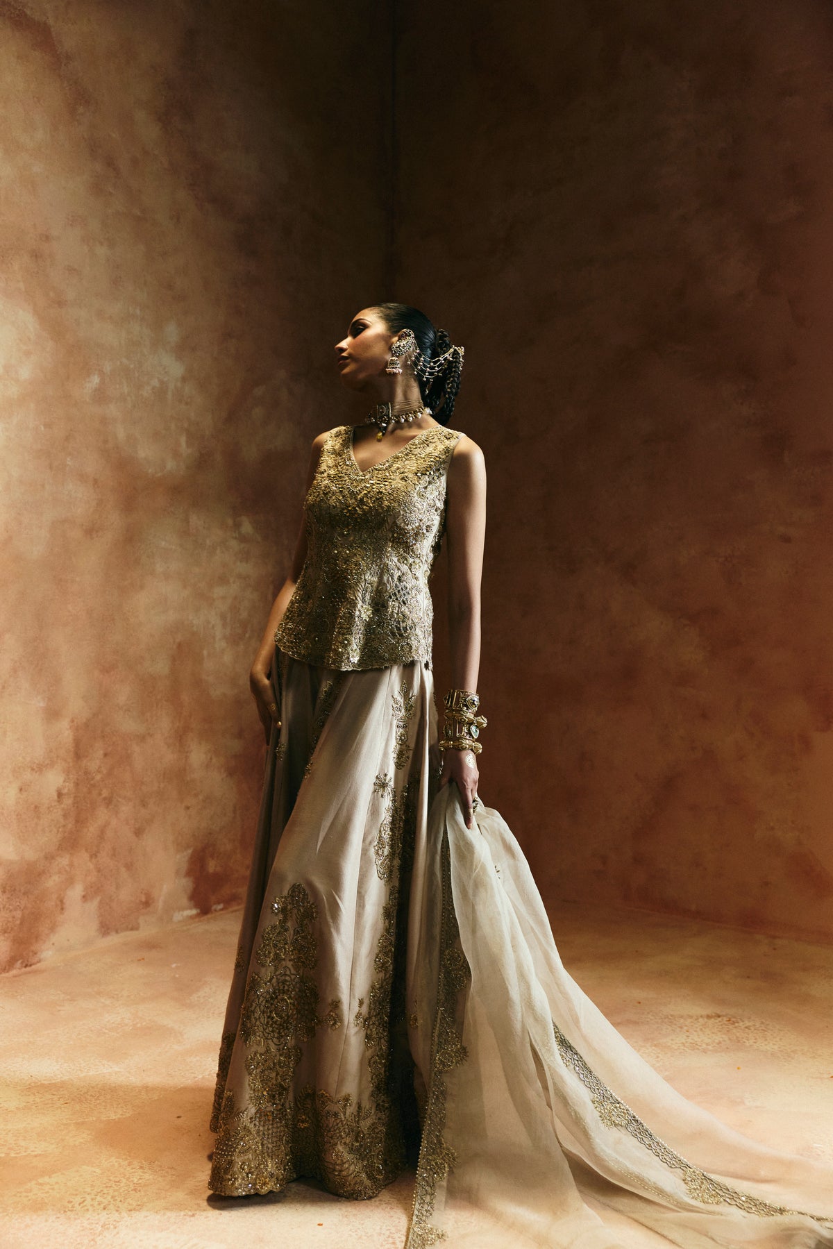 Ivory sharara set