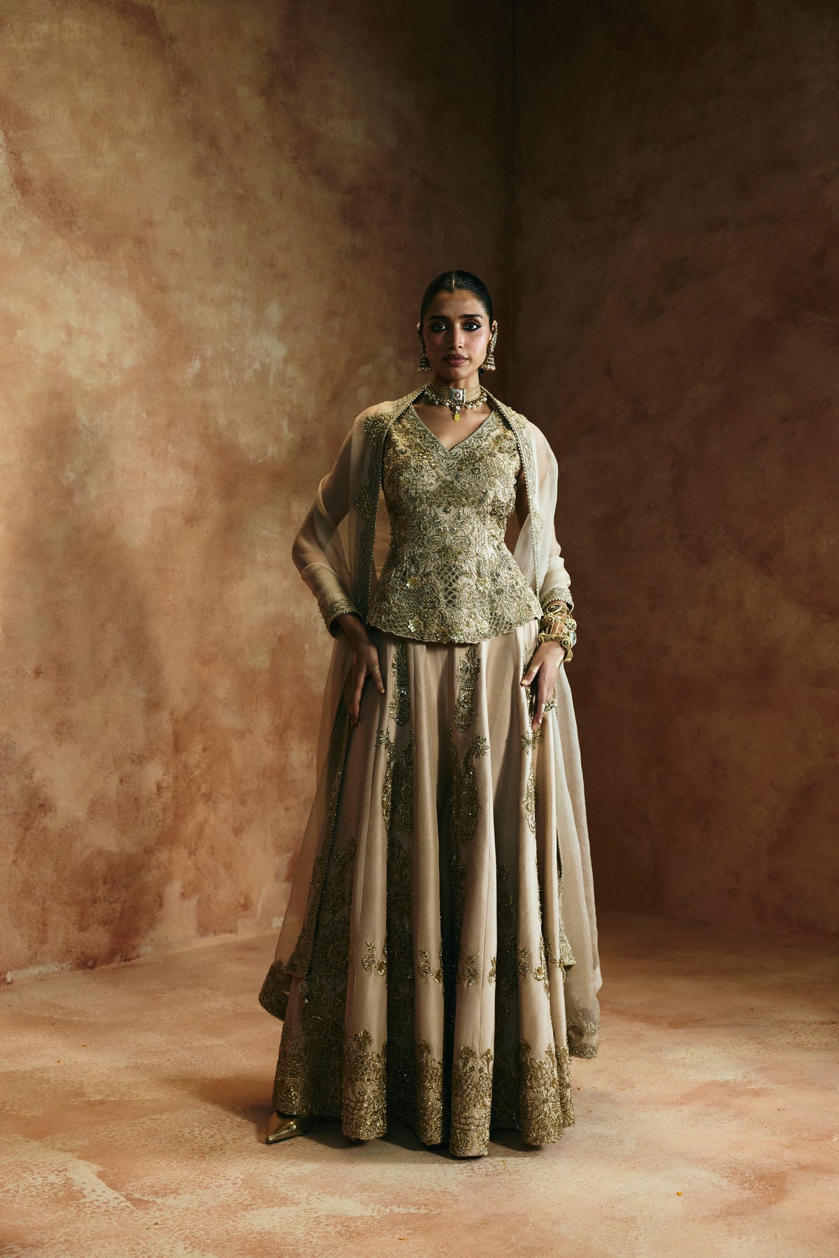 Ivory sharara set