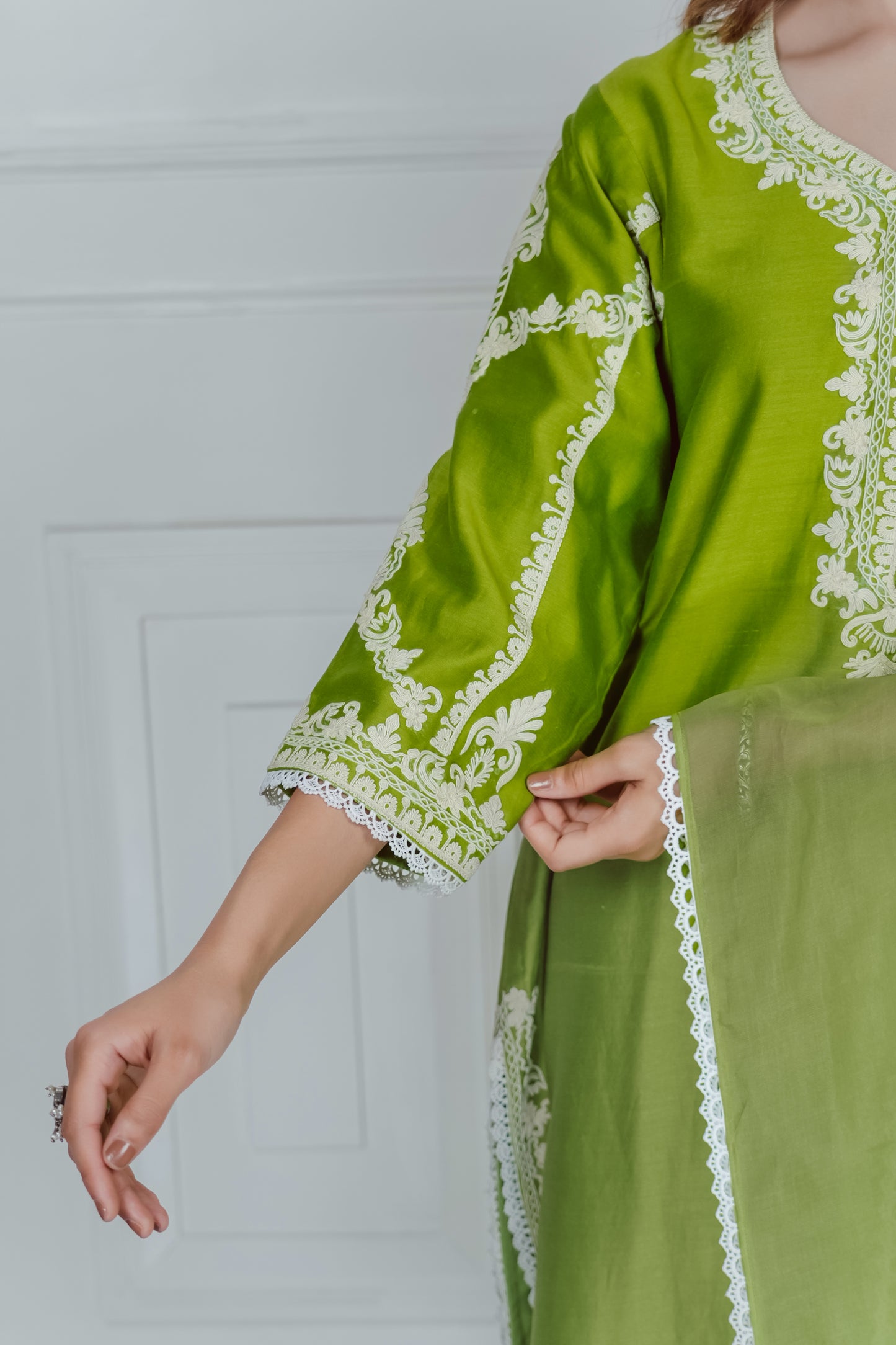 LIME GREEN KURTA SET