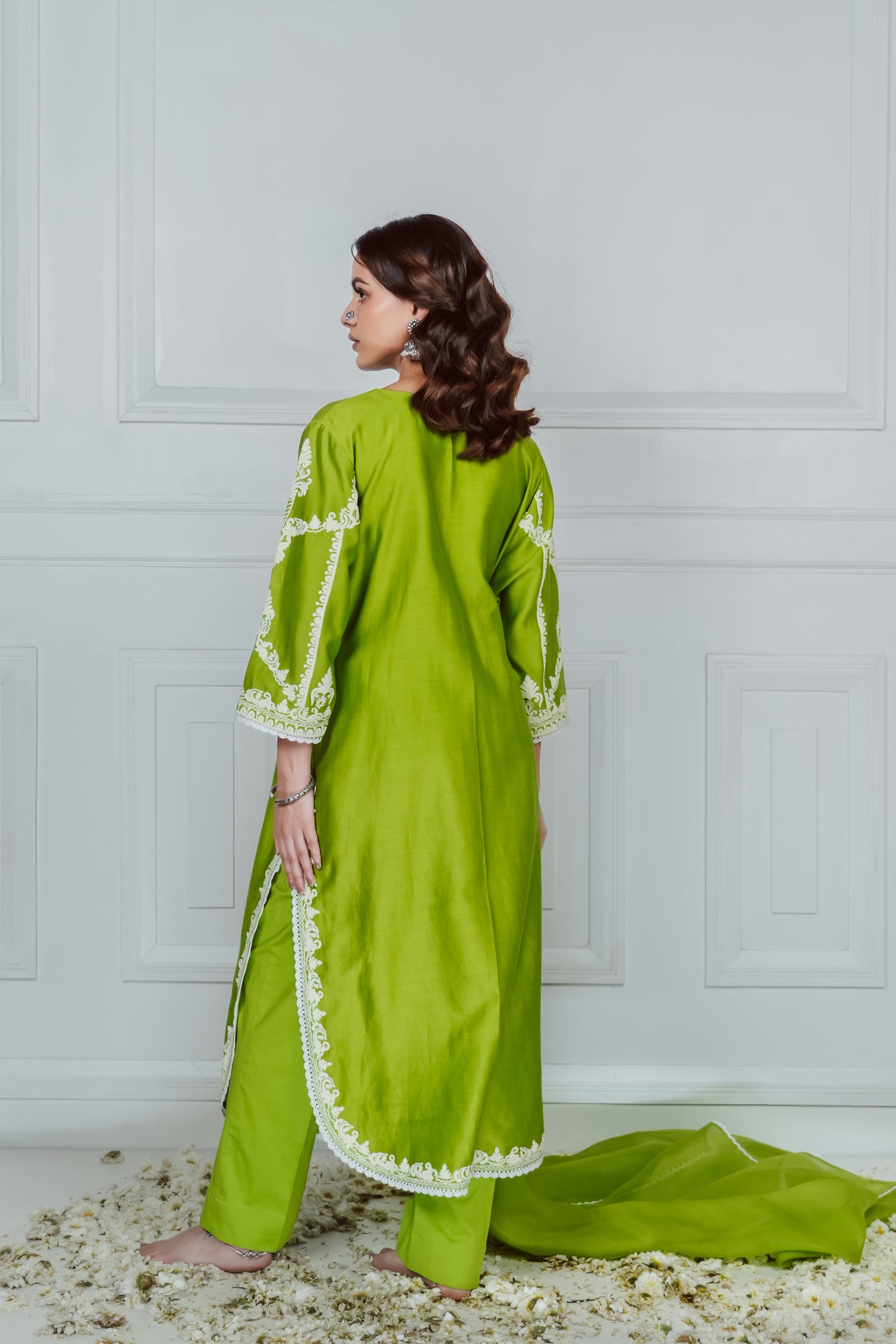 LIME GREEN KURTA SET