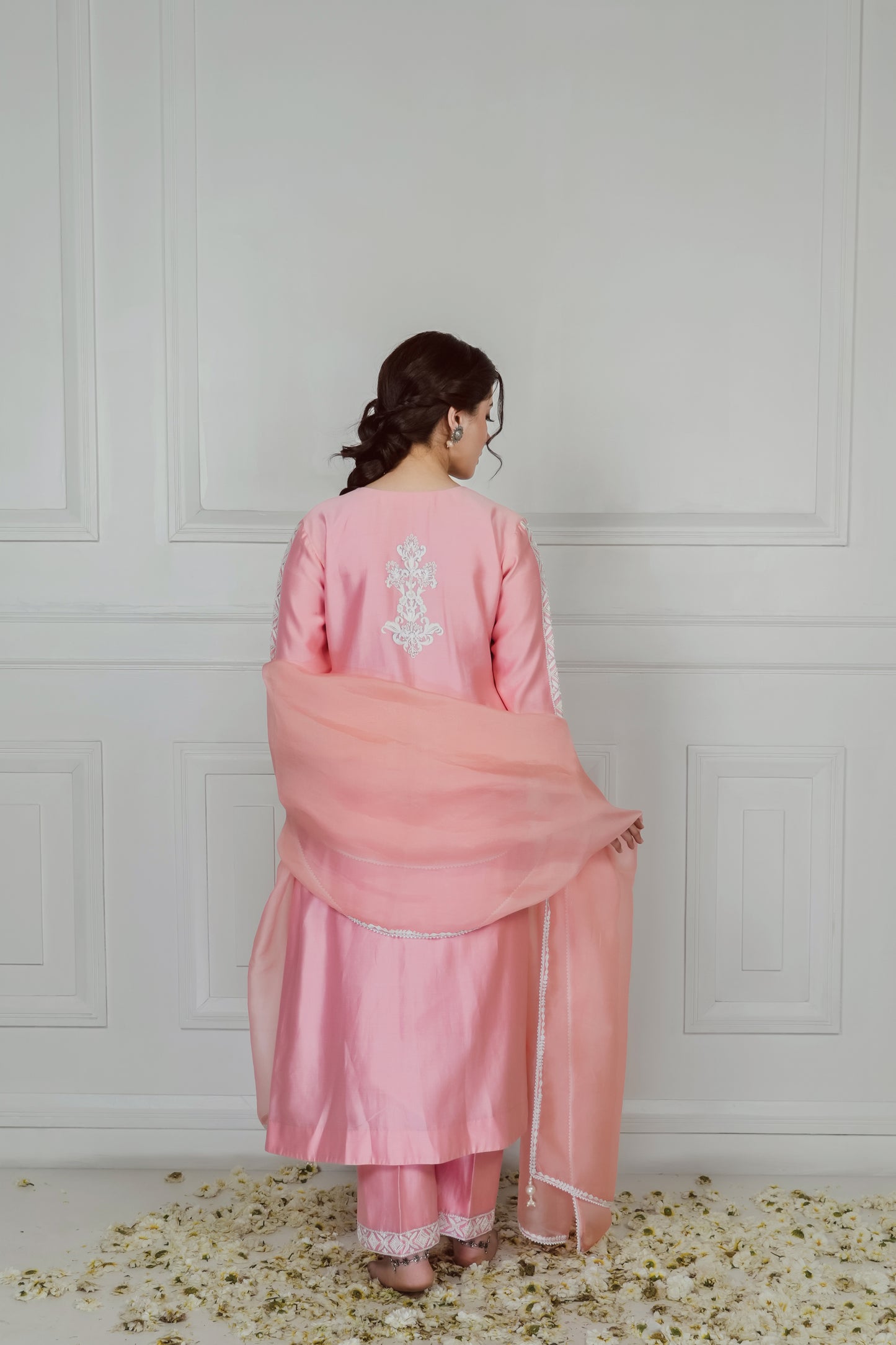 PEACH KURTA SET