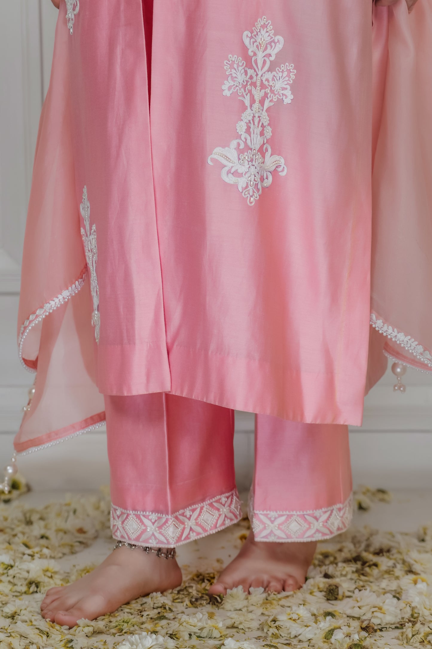 PEACH KURTA SET