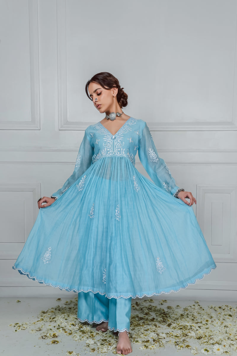 ICE BLUE KURTA SET