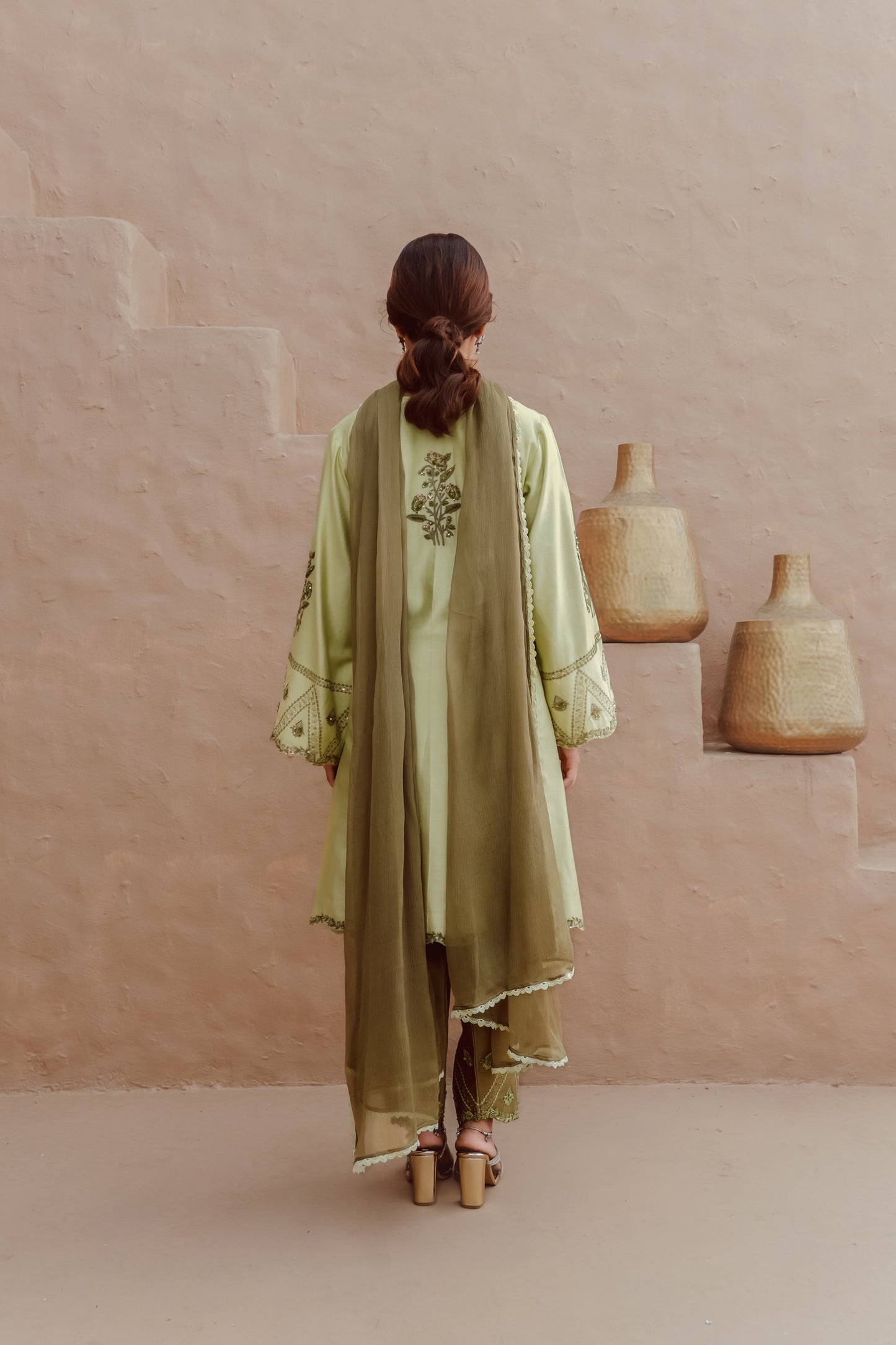 LIME GREEN KURTA SET