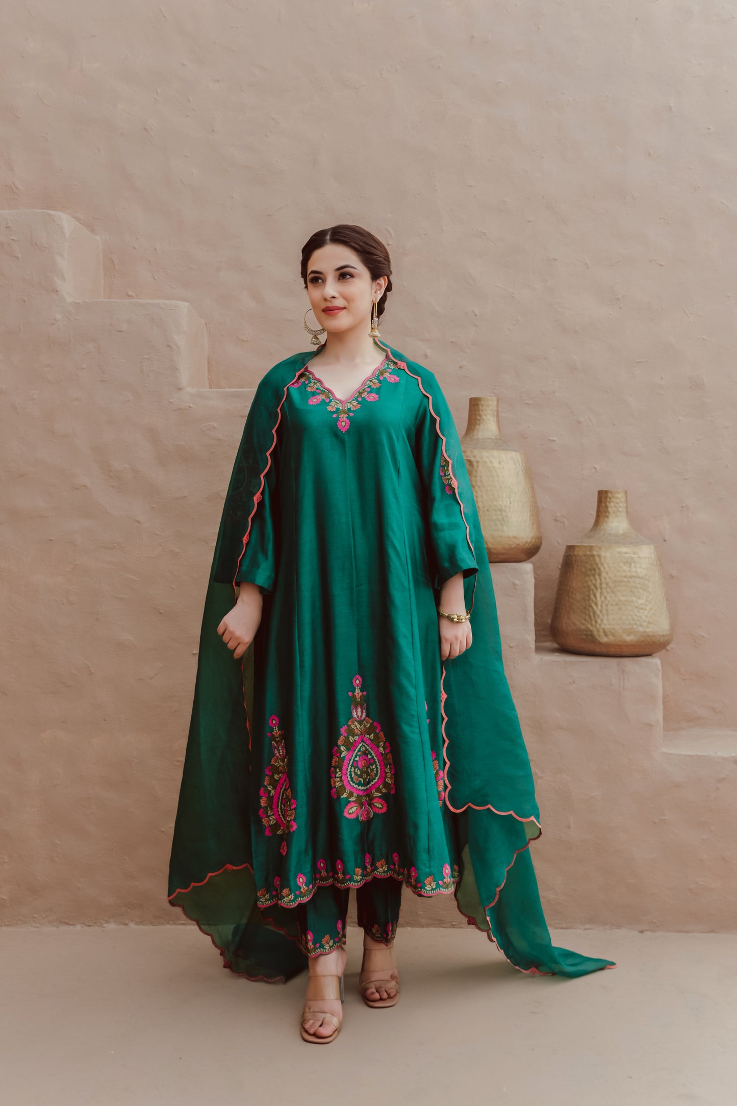 GREEN KURTA SET