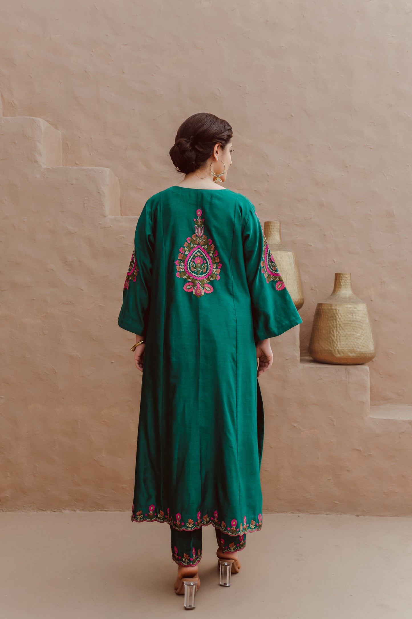 GREEN KURTA SET