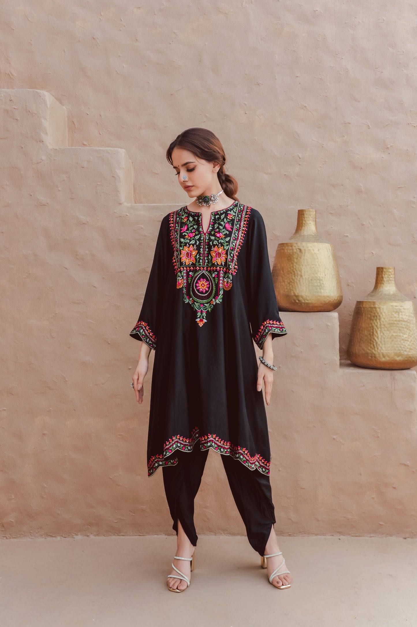 BLACK KURTA SET