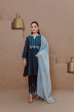 TEAL BLUE KURTA SET