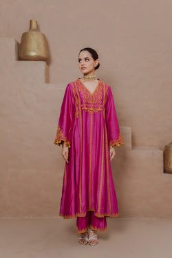 RICH MAROON KURTA SET