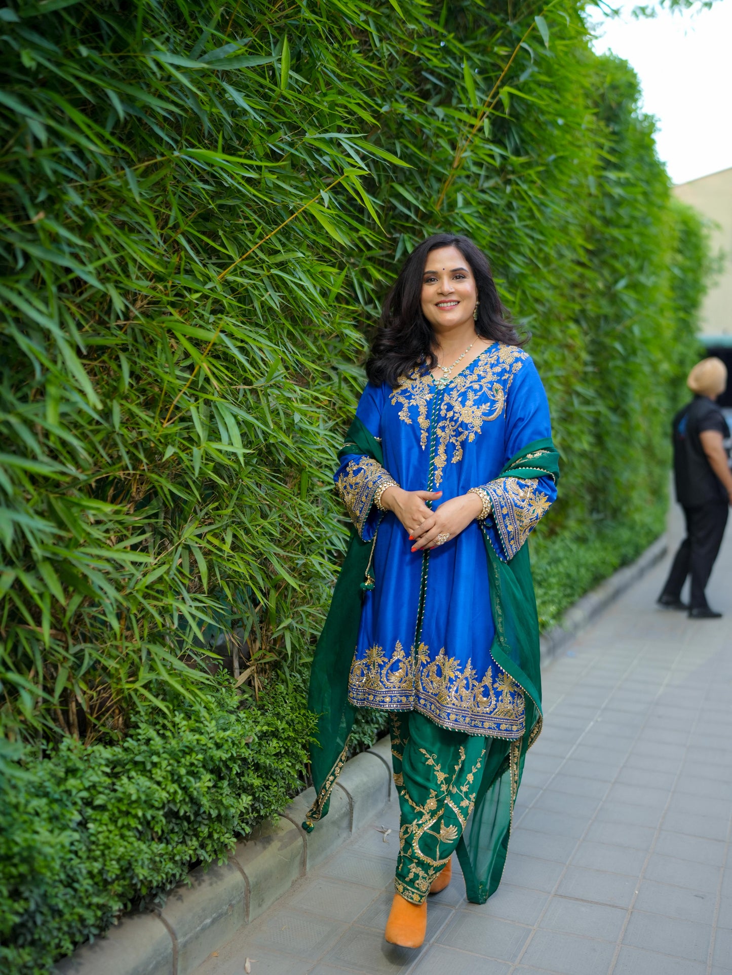 Cobalt blue kurta set