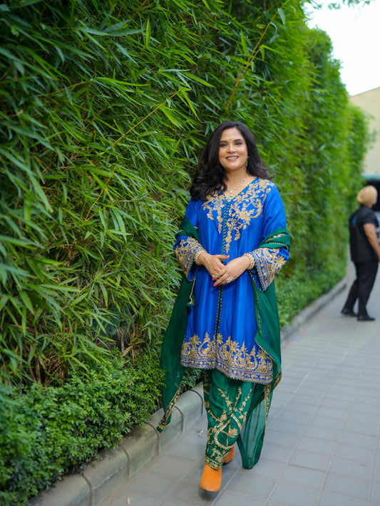 Cobalt blue kurta set