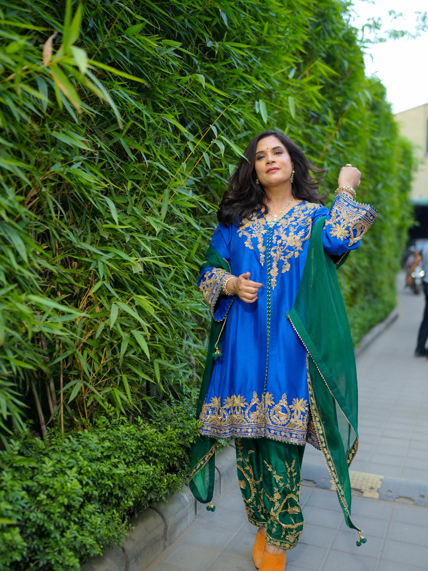Cobalt blue kurta set