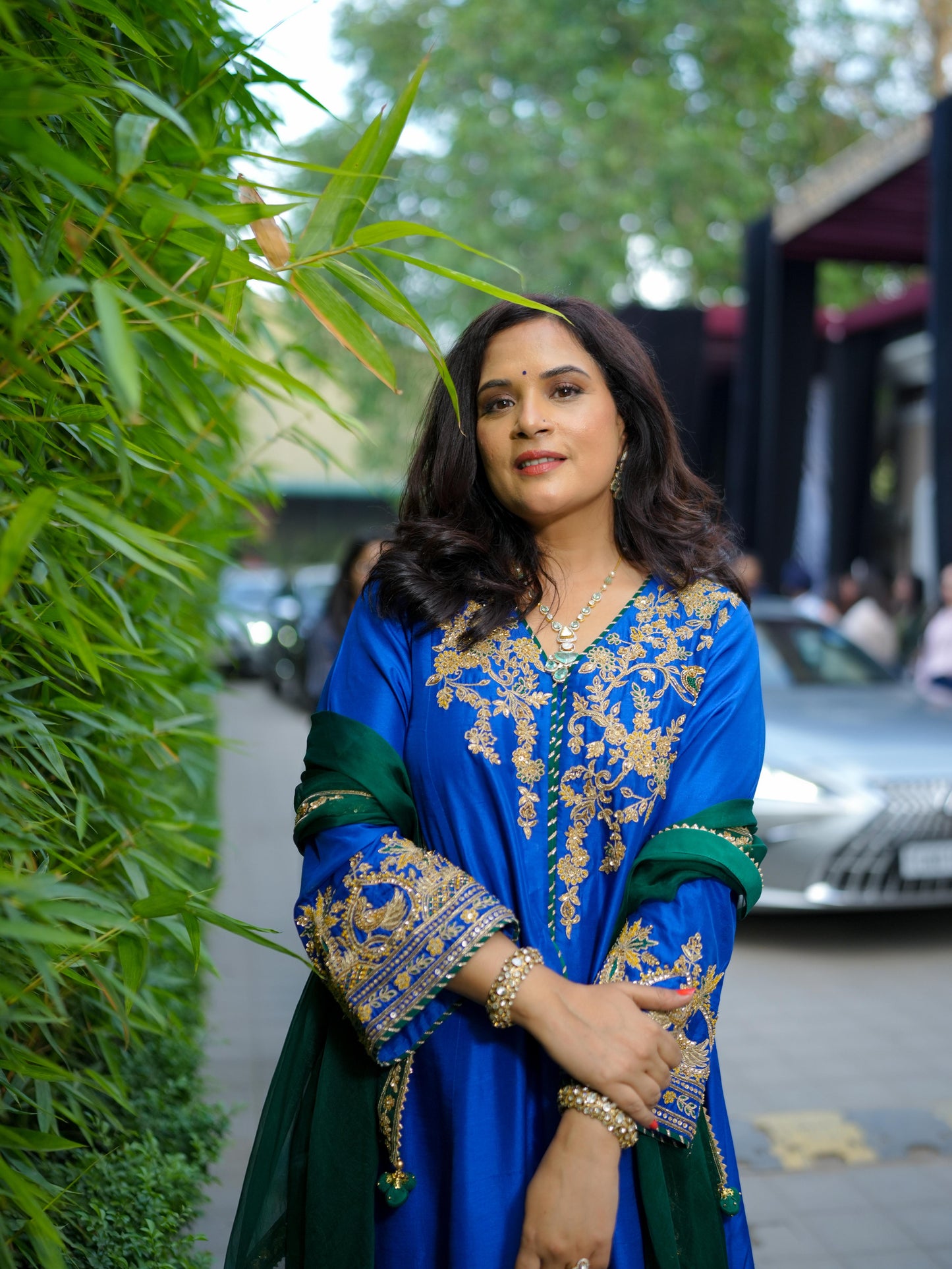 Cobalt blue kurta set