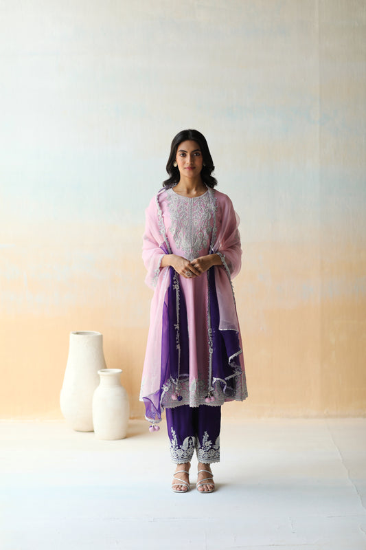 Lilac kurta set