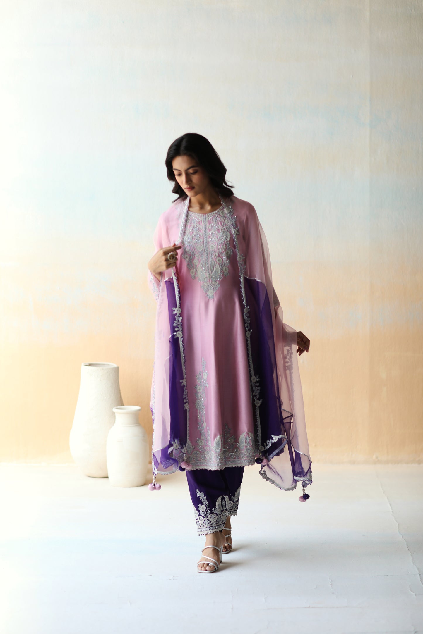 Lilac kurta set