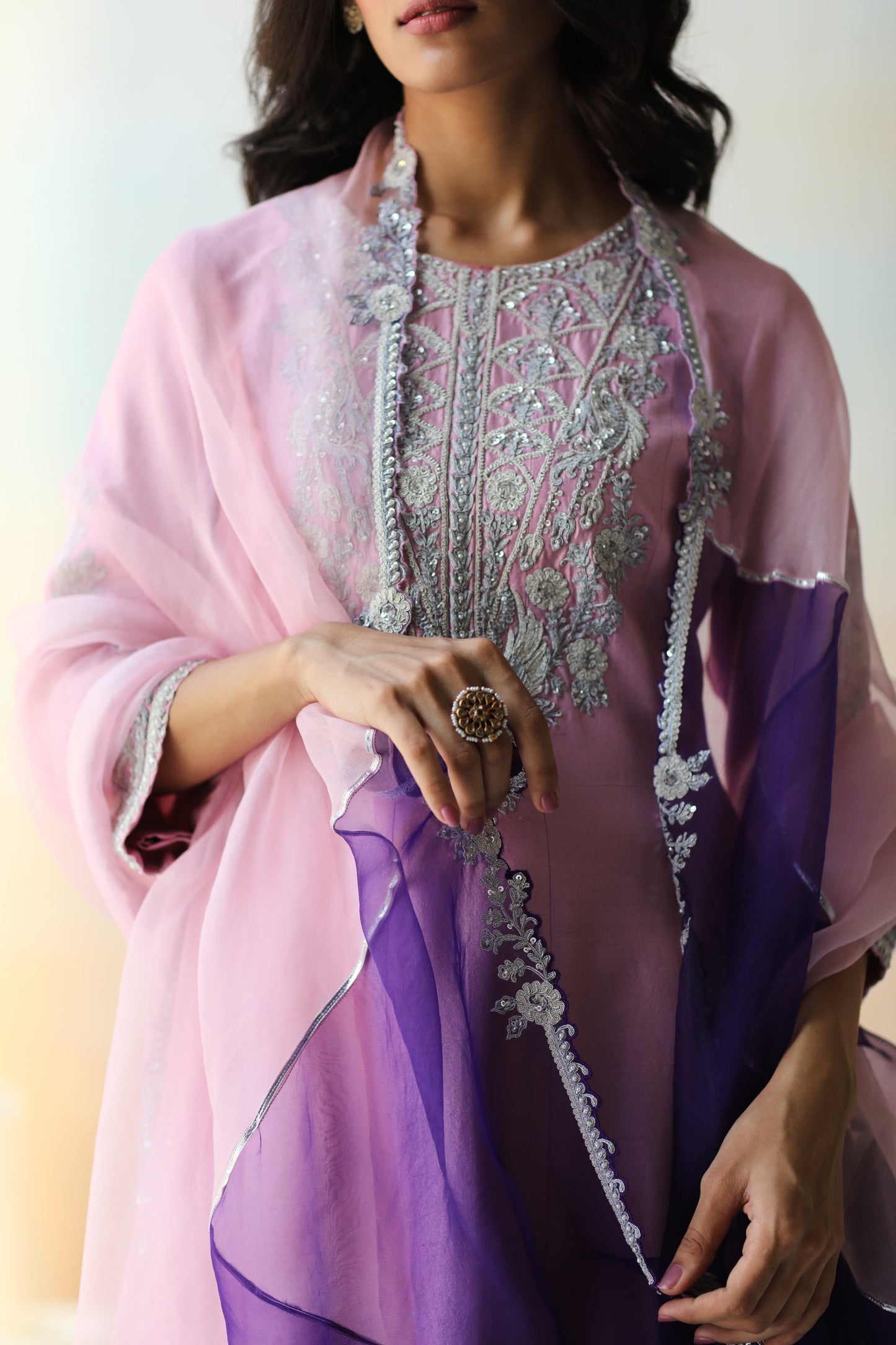 Lilac kurta set