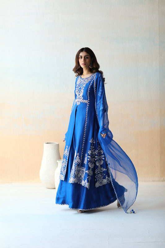 Cobalt blue kurta set