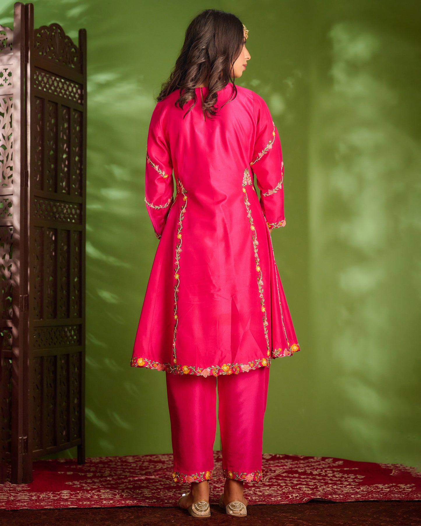 Hot pink kurta set