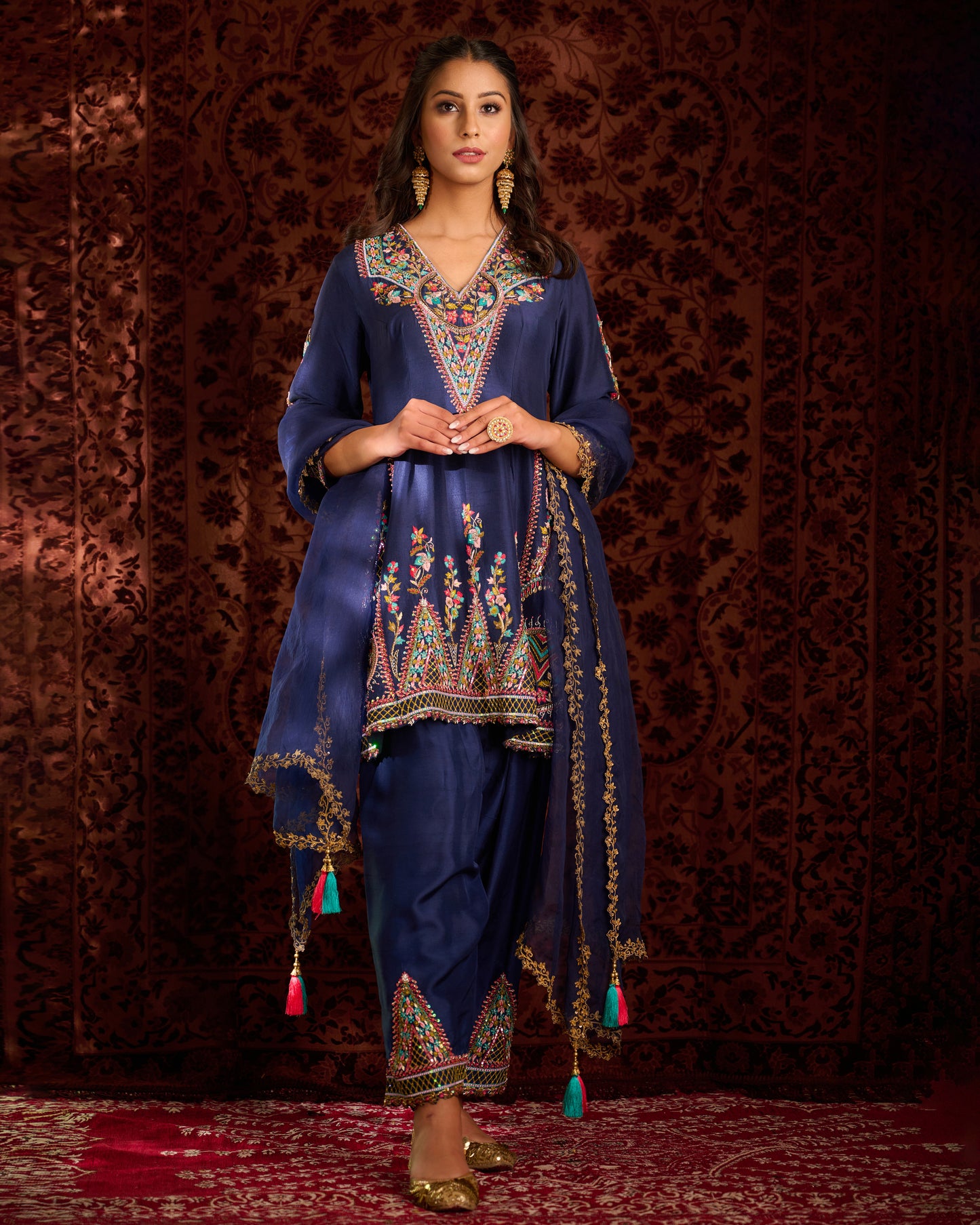 Royal blue kurta set